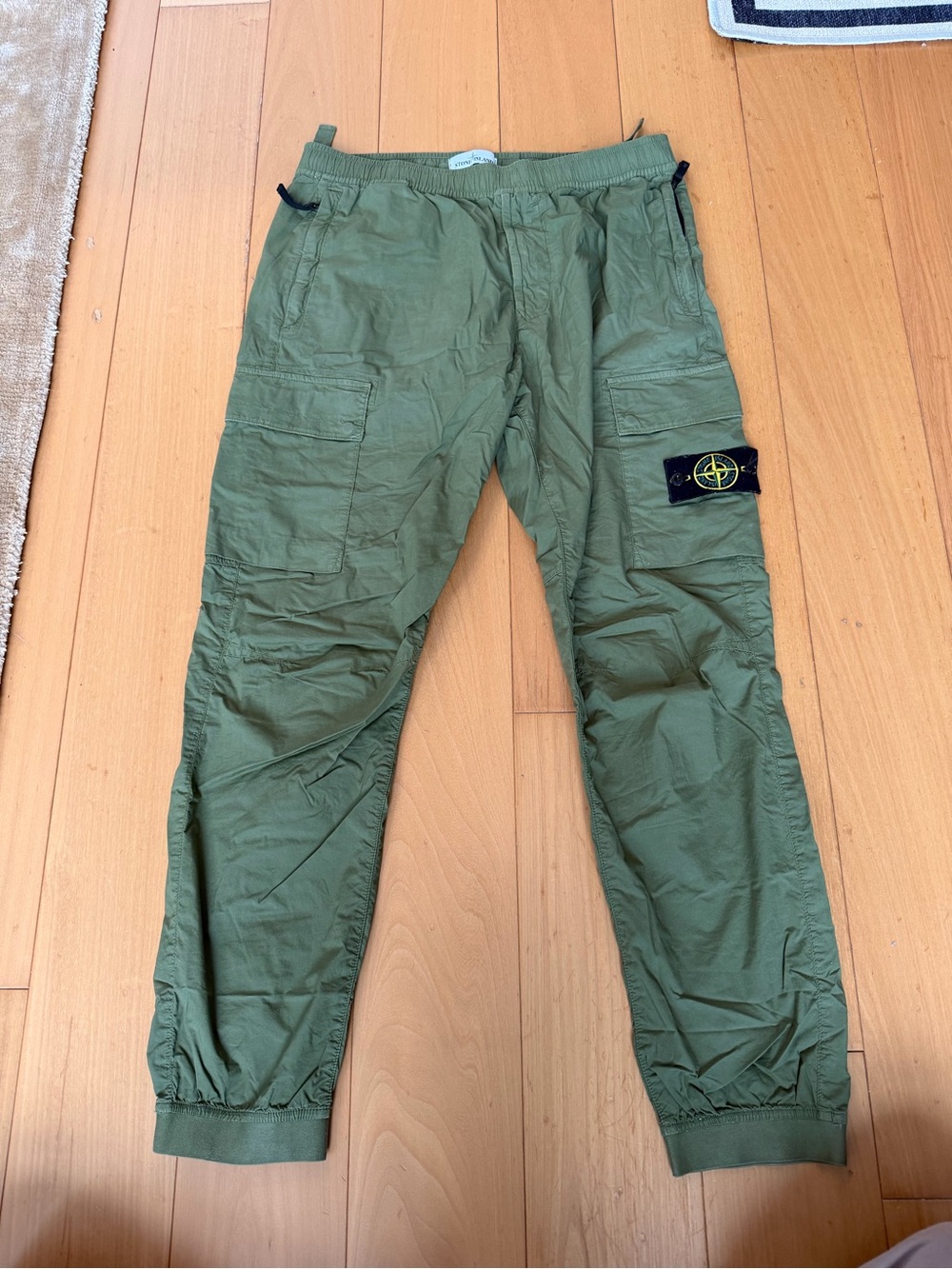 Stone Island Military Green Cargo Joggers